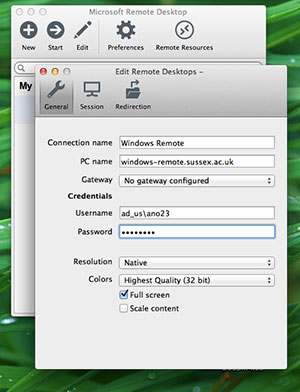 windows remote login for mac